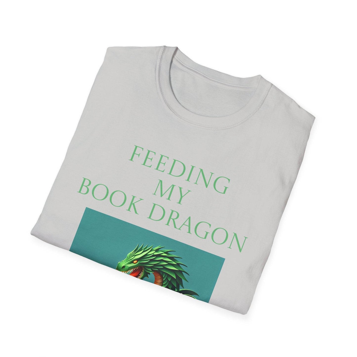 Unisex Softstyle T-Shirt - 'Book Dragon' - The Dreamer's Bookshop.