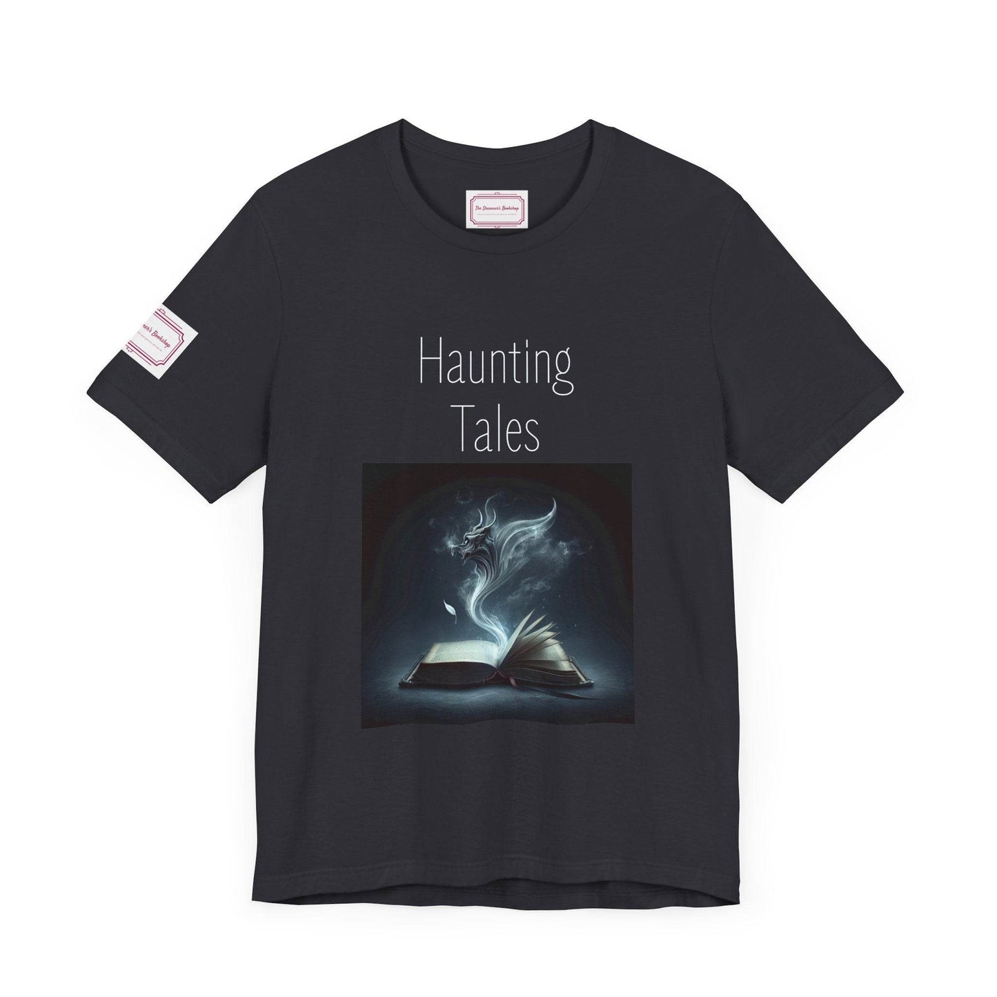 Haunting Tales Tee - Fun Short Sleeve Shirt for Writers & Book Lovers - The Dreamer's Bookshop.