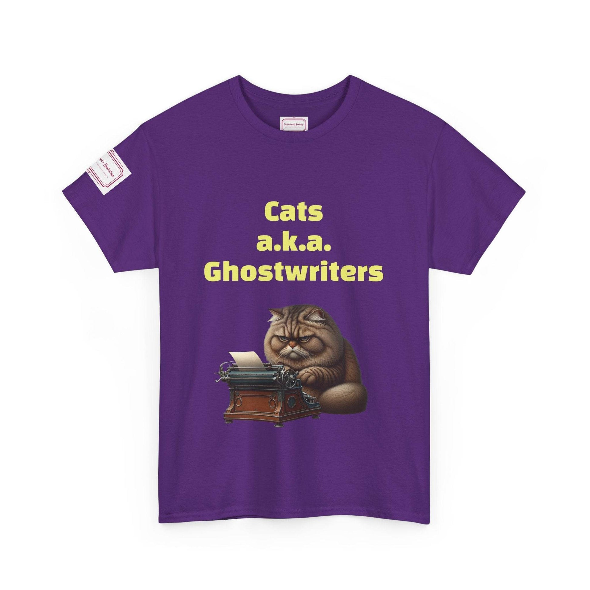 Cats Ghostwriters - Unisex Heavy Cotton Tee - Perfect for Book Lovers - The Dreamer's Bookshop.