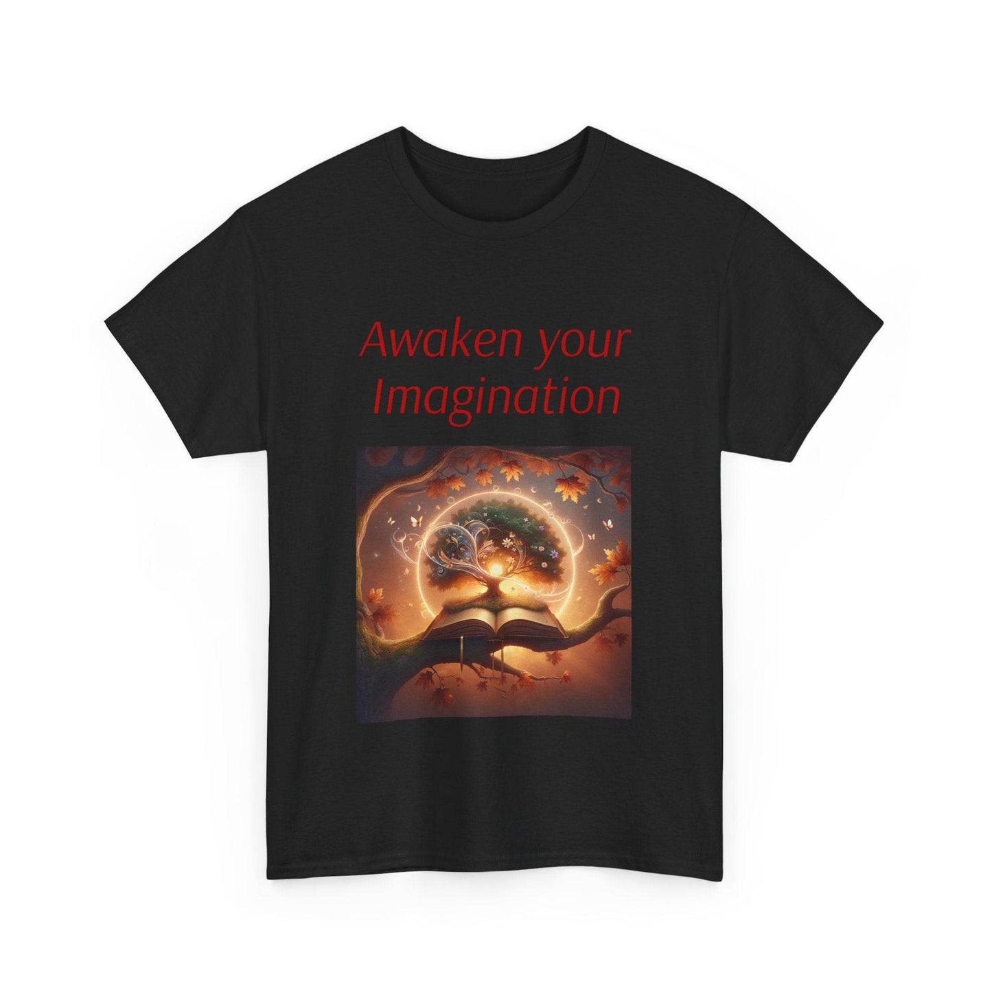 Awaken Your Imagination Unisex Heavy Cotton Tee - Inspiring Art Shirt - The Dreamer's Bookshop.