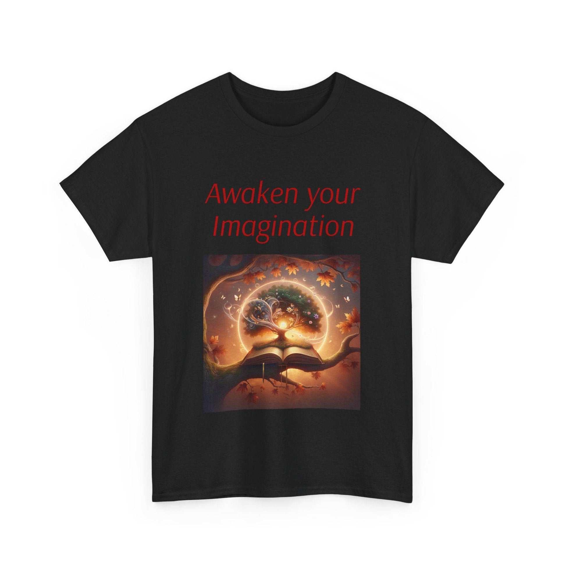 Awaken Your Imagination Unisex Heavy Cotton Tee - Inspiring Art Shirt - The Dreamer's Bookshop.
