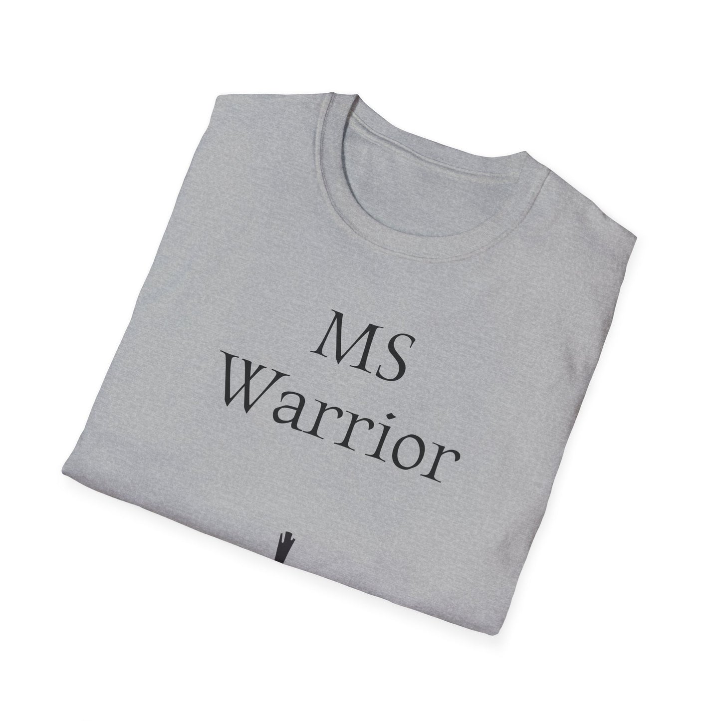M.S. Warrior Unisex Softstyle T-Shirt - Empowering Graphic Tee for Women's Health Awareness