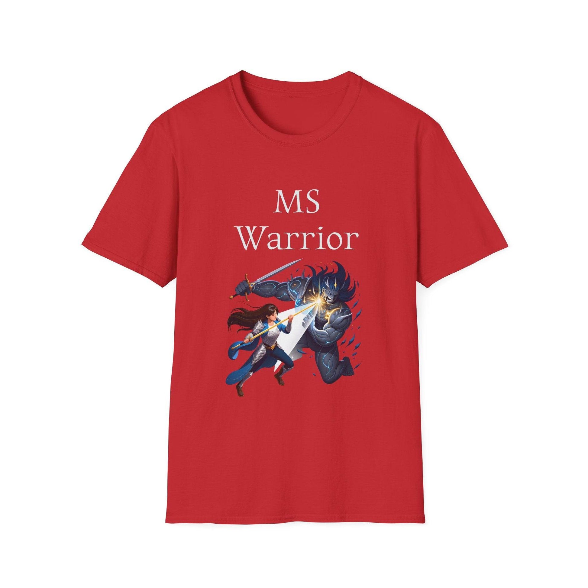M.S. Warrior Unisex Softstyle T-Shirt - Empowering Battle for Women's Health - The Dreamer's Bookshop.