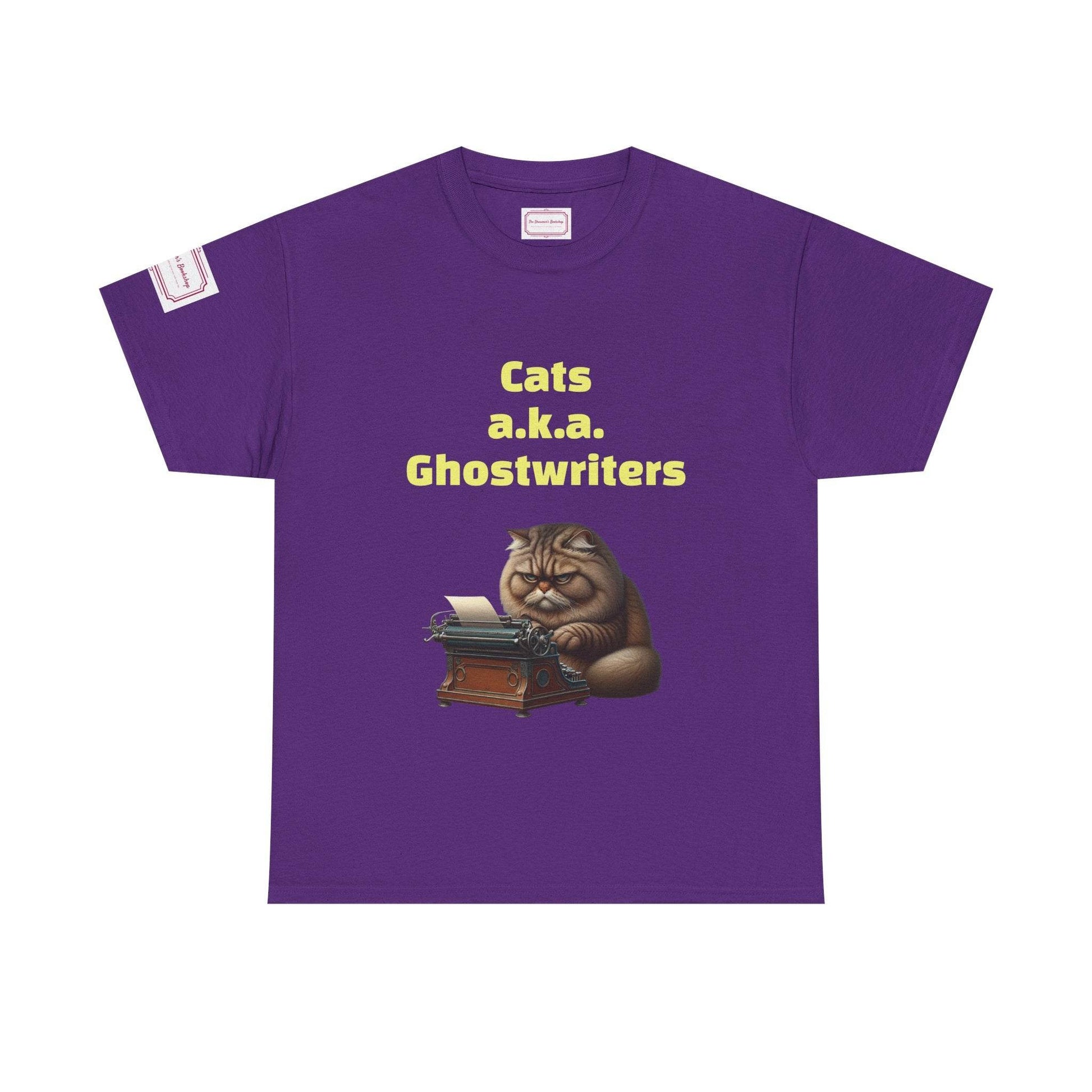 Cats Ghostwriters - Unisex Heavy Cotton Tee - Perfect for Book Lovers - The Dreamer's Bookshop.