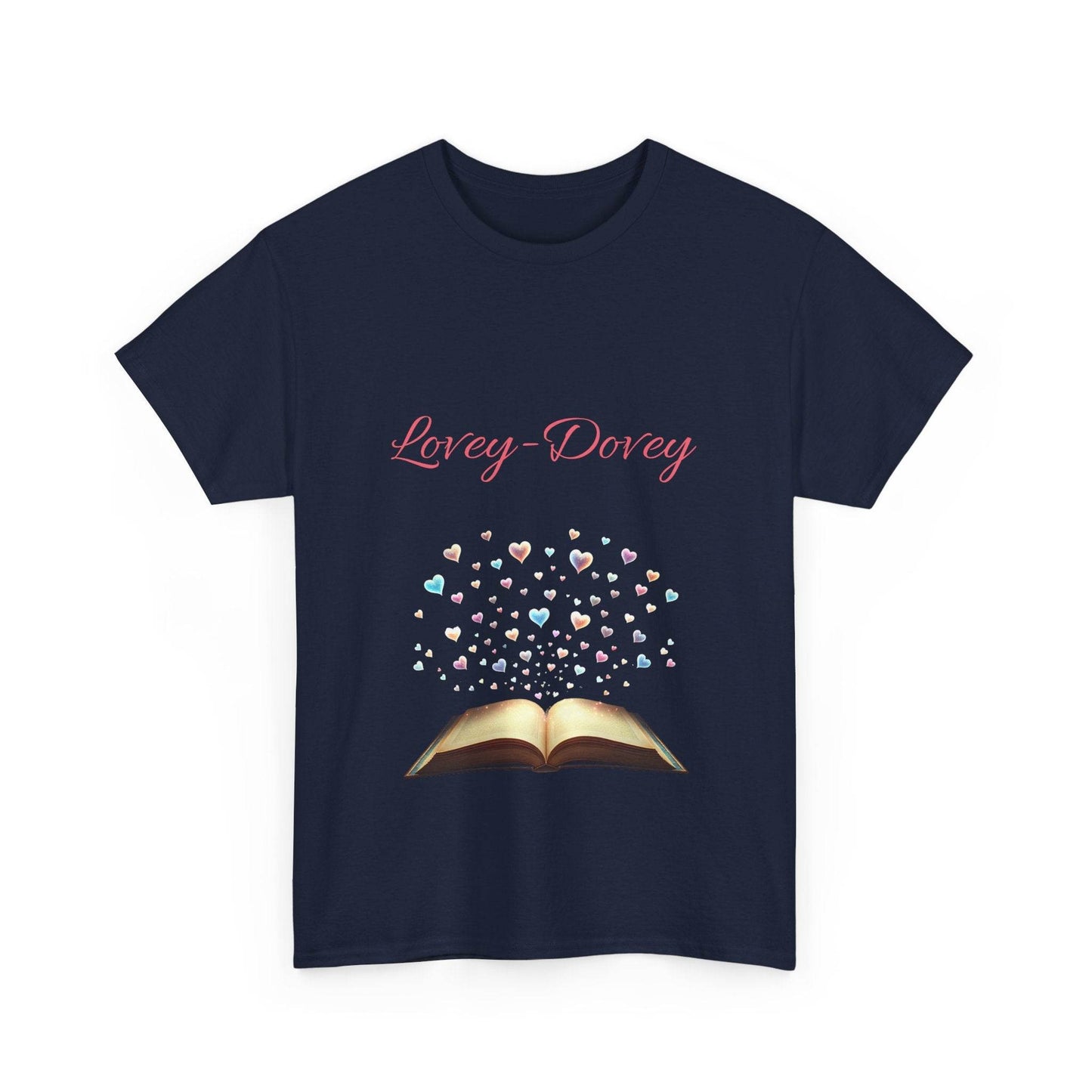 Lovey-Dovey - Unisex Heavy Cotton Tee - Sweet Romance - The Dreamer's Bookshop.