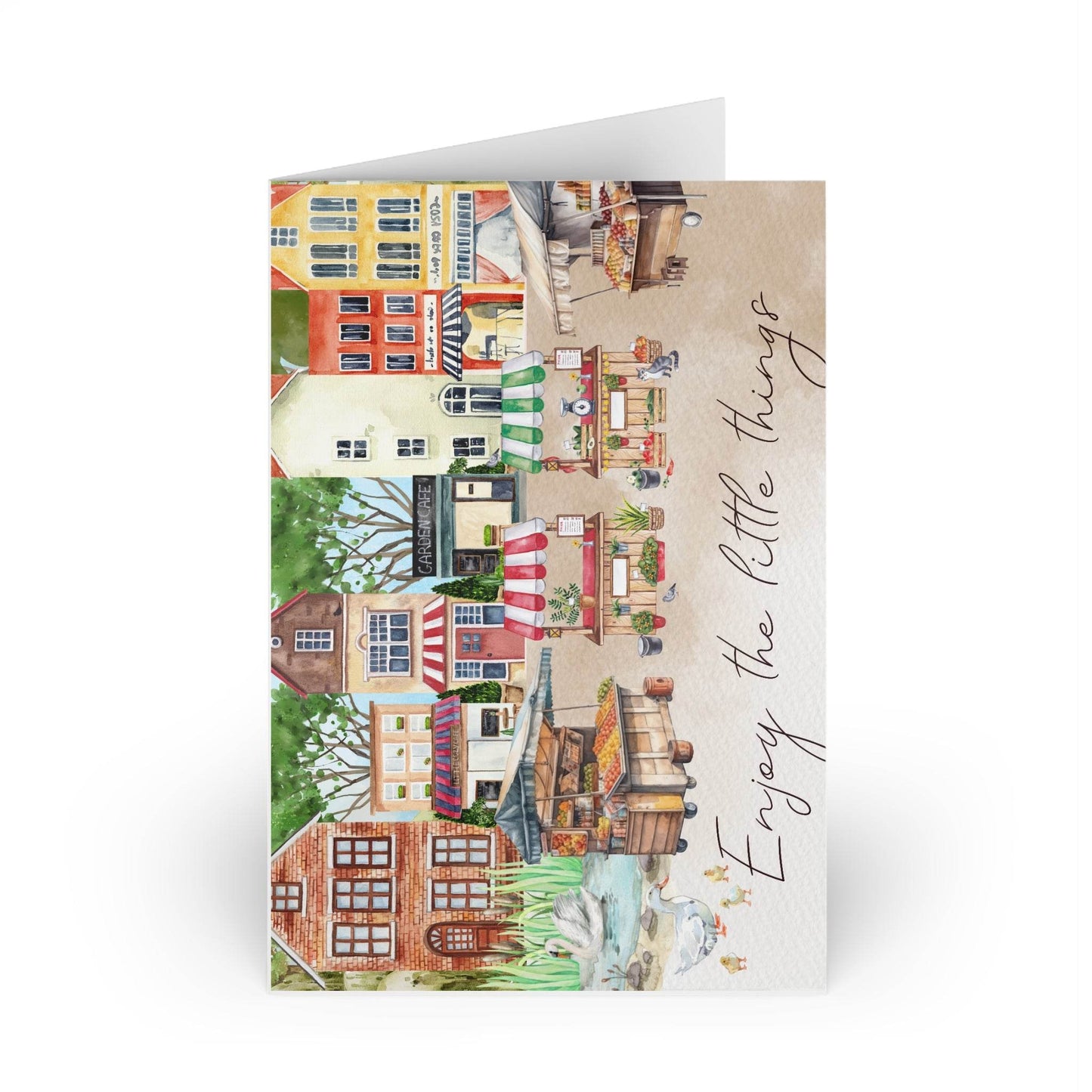 The Dreamer's Bookshop "Small Town Market" Enjoy the Little Things Card - The Dreamer's Bookshop.