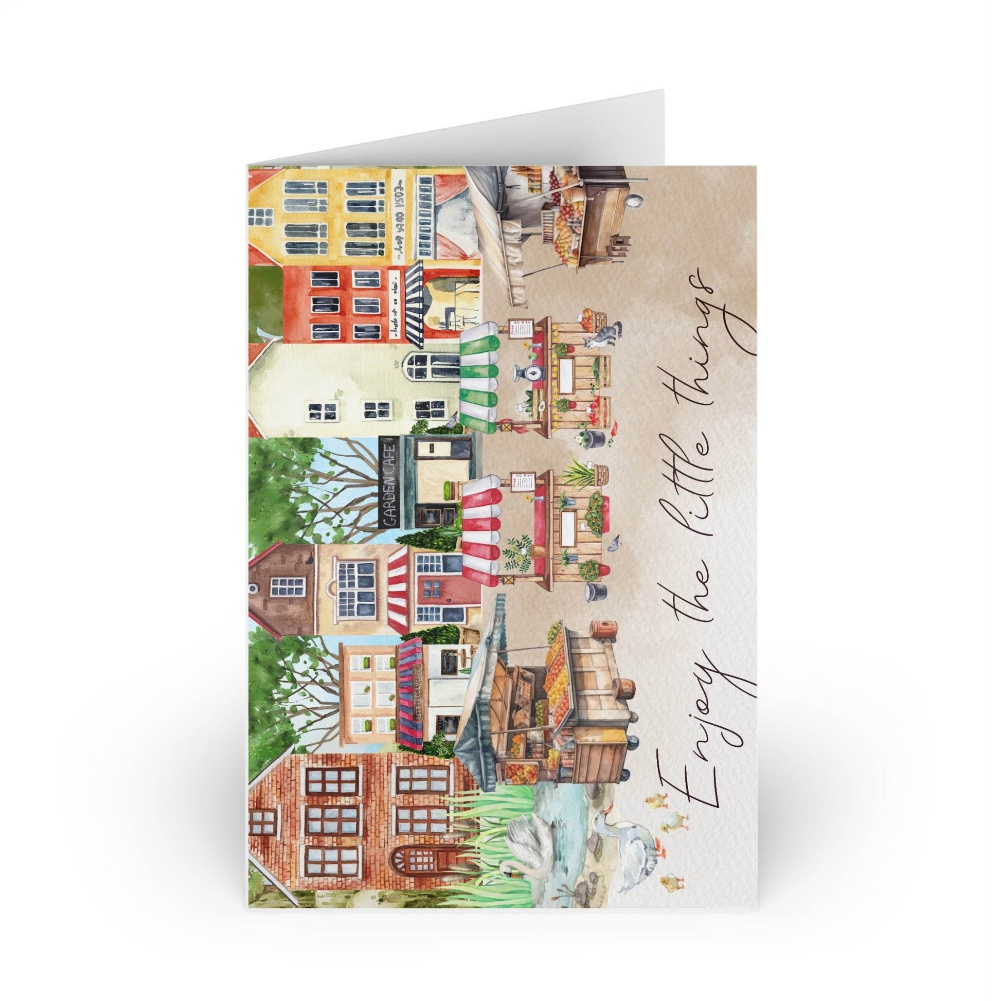 The Dreamer's Bookshop "Small Town Market" Enjoy the Little Things Card - The Dreamer's Bookshop.