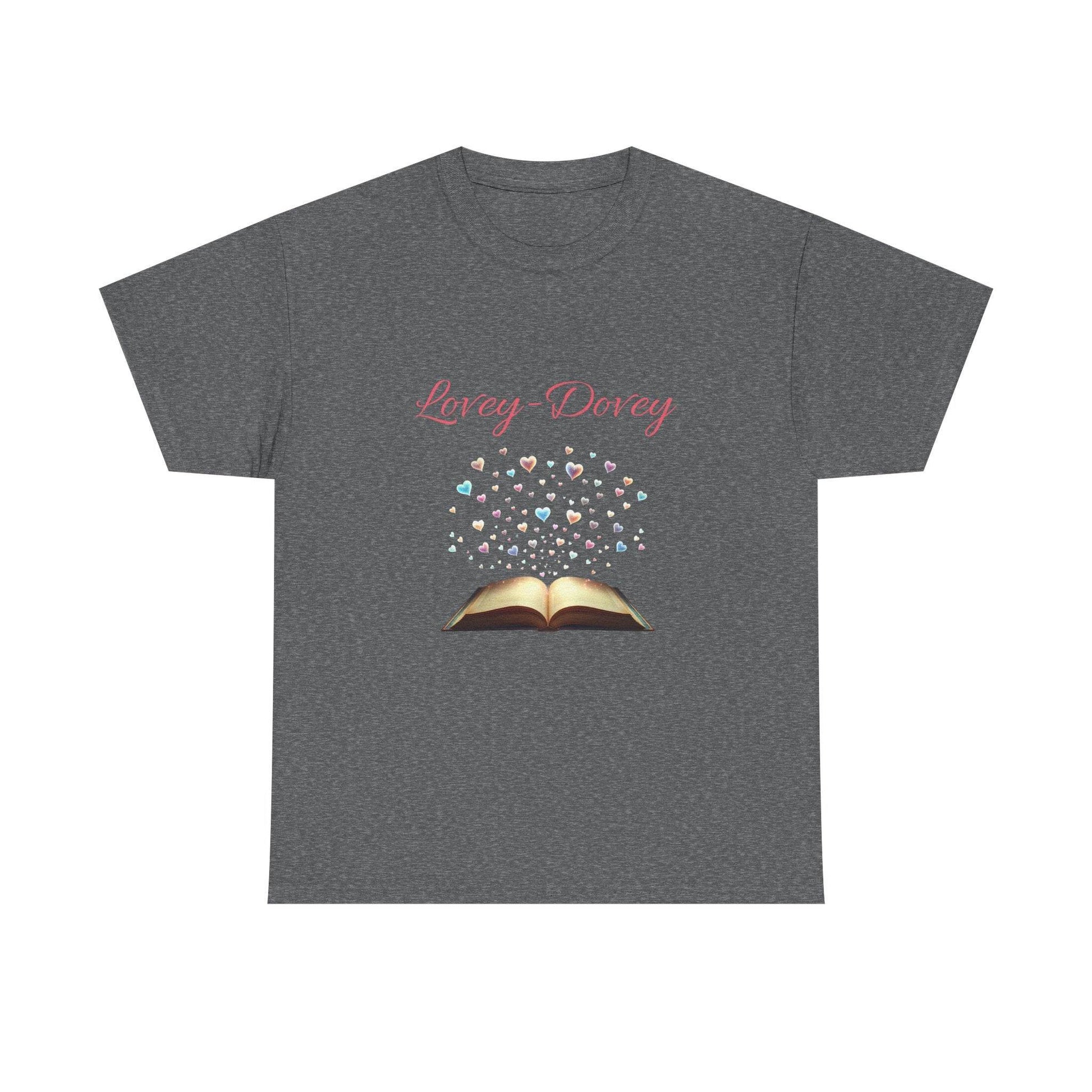 Lovey-Dovey - Graphic Tee - Unisex Heavy Cotton T-Shirt for Book Lovers - The Dreamer's Bookshop.