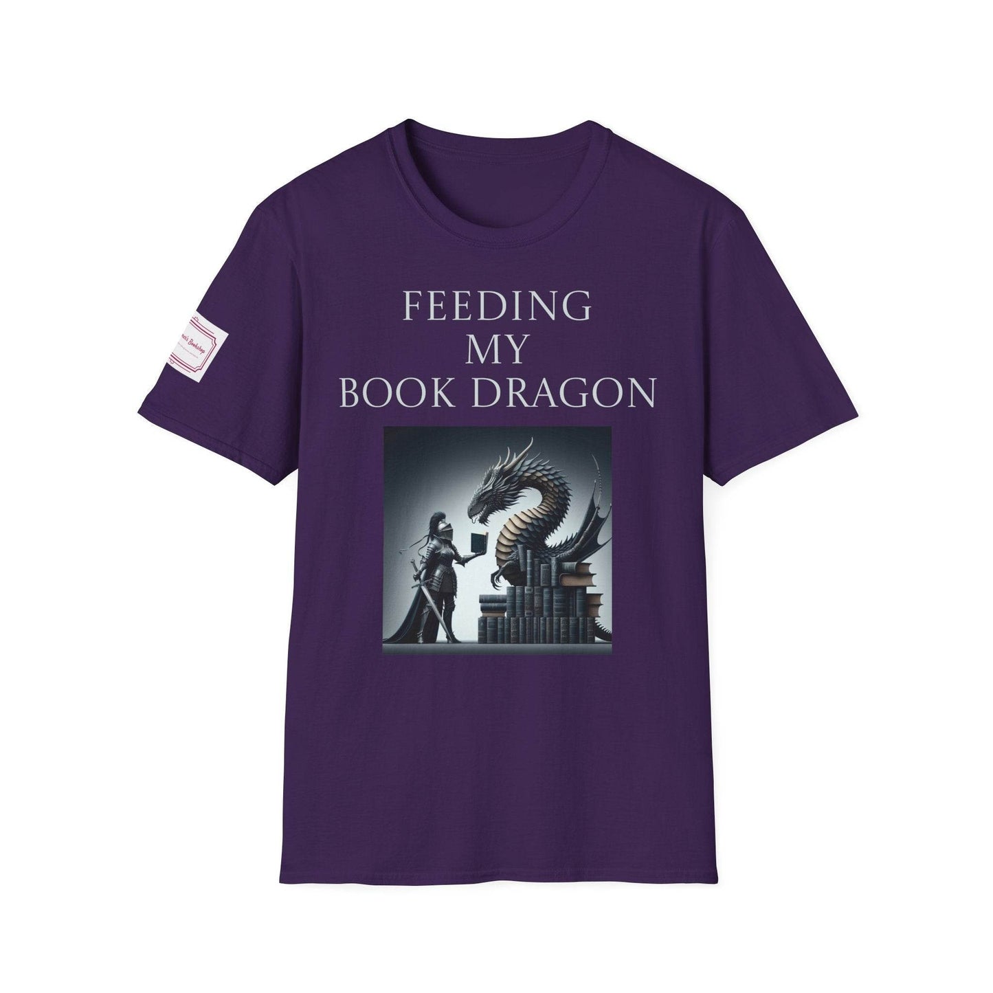 Inspirational Unisex Softstyle T-Shirt - 'Feeding' Book Lover Design - The Dreamer's Bookshop.