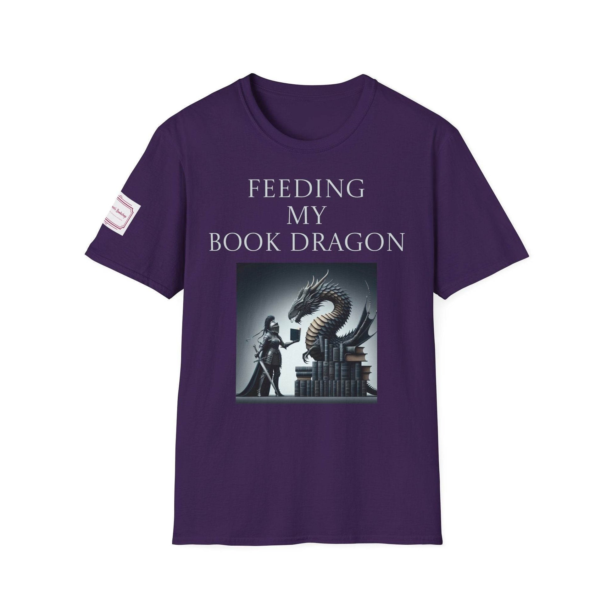 Inspirational Unisex Softstyle T-Shirt - 'Feeding' Book Lover Design - The Dreamer's Bookshop.