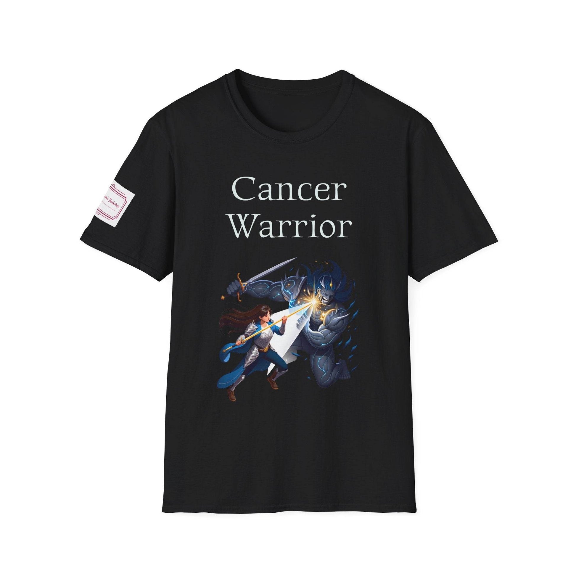 Cancer Warrior Unisex Softstyle T-Shirt - Empowering Graphic Tee for Women's Health Awarenes - The Dreamer's Bookshop.