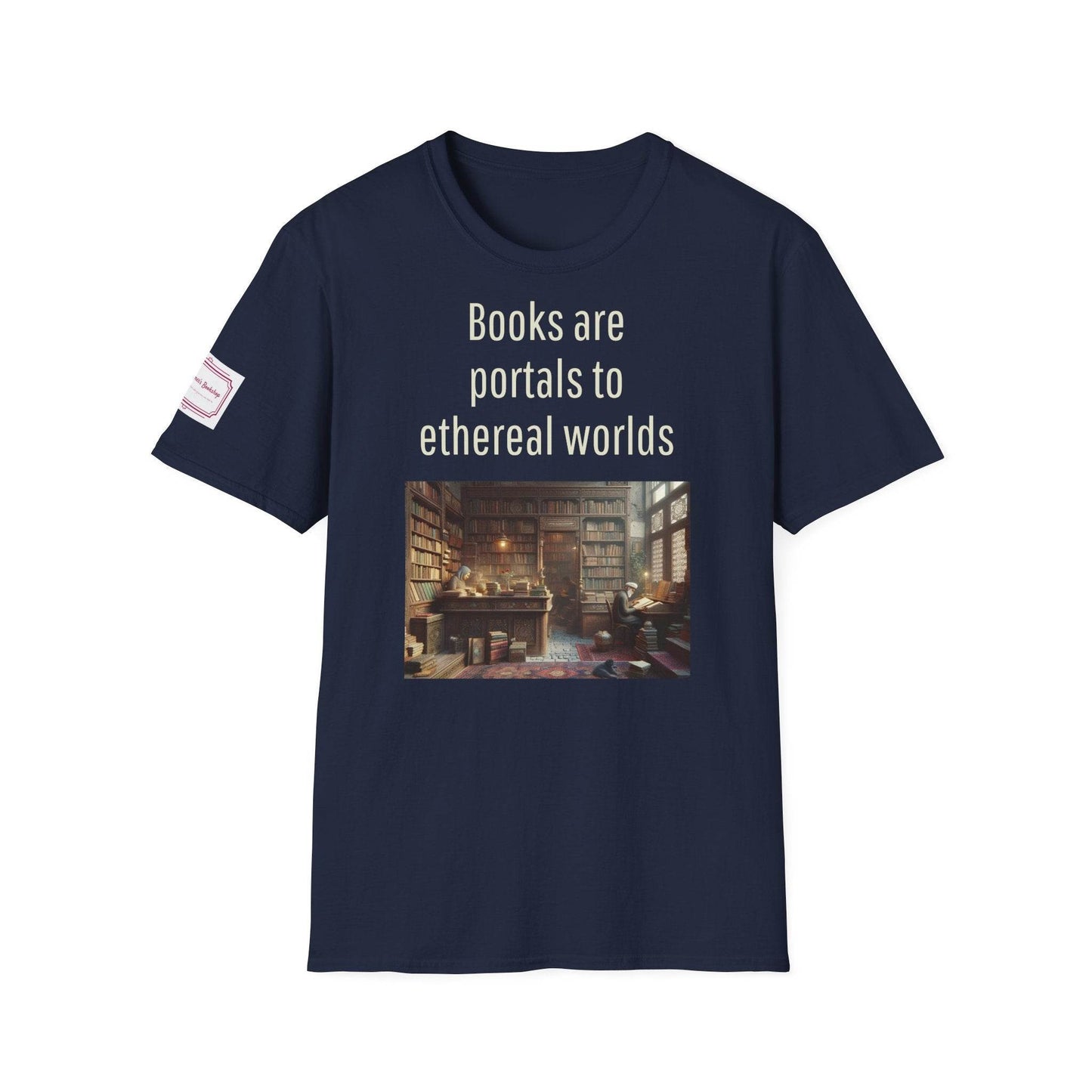 Unisex Softstyle T-Shirt - Portal Design for Book Lovers - The Dreamer's Bookshop.