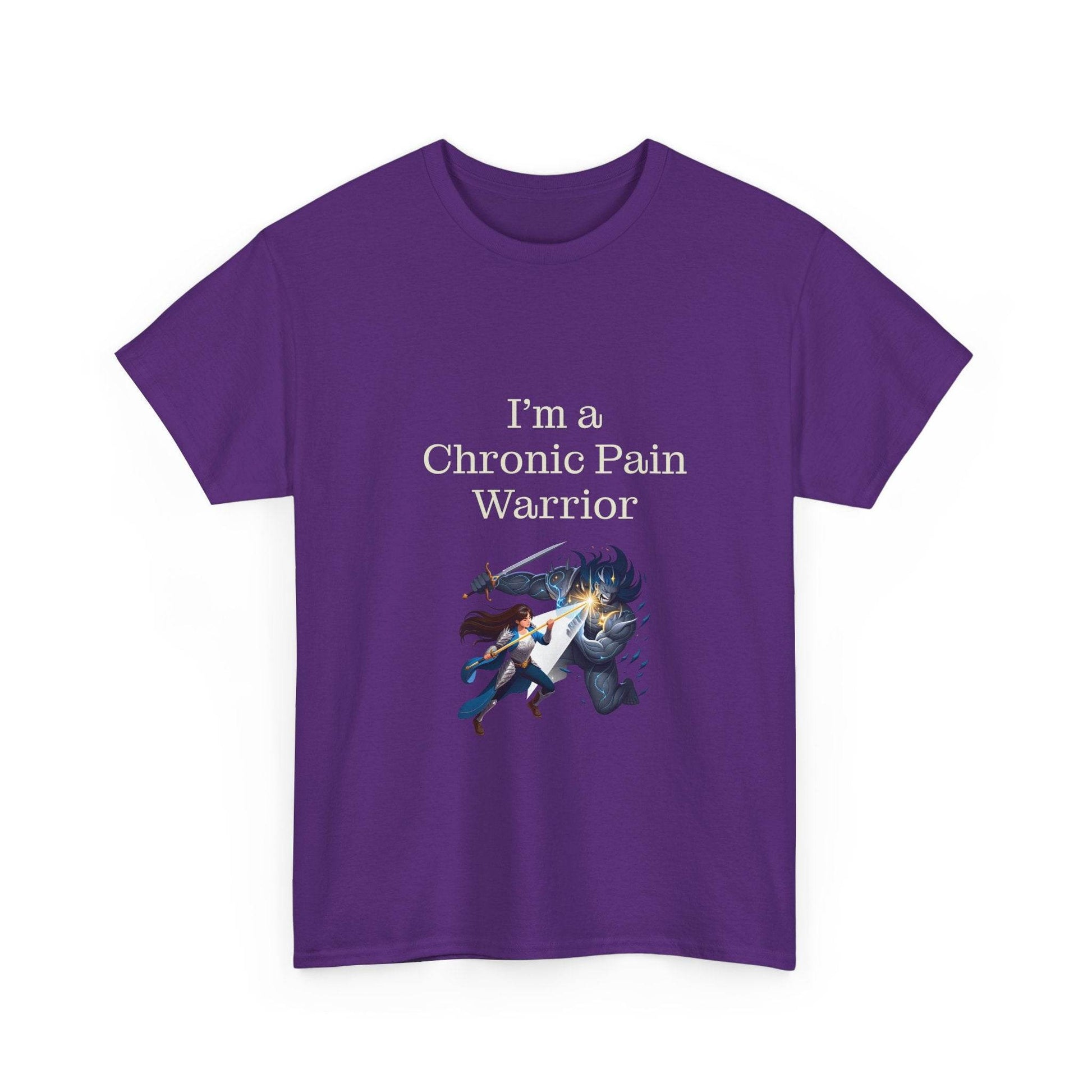 Chronic Pain Warrior Unisex Heavy Cotton Tee - Empowering Apparel for Health Awareness - The Dreamer's Bookshop.