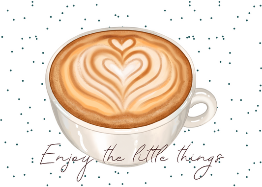 The Dreamer's Bookshop "Coffee Lover" Enjoy Little Things Card - The Dreamer's Bookshop.