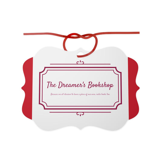 Bookshop Ornament — 'The Dreamer's Bookshop' Decorative Aluminum Holiday Tag
