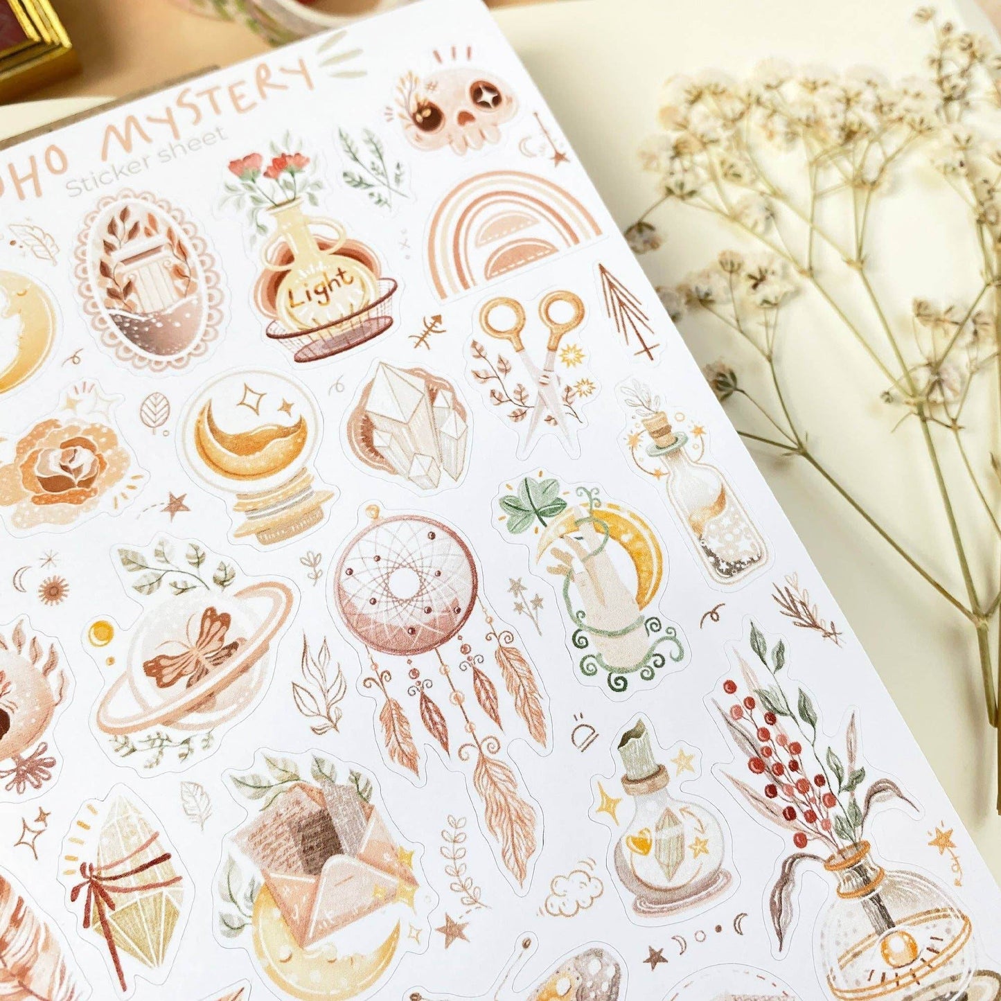 LETTOOn - Stickervel - Boho Mystery - The Dreamer's Bookshop.