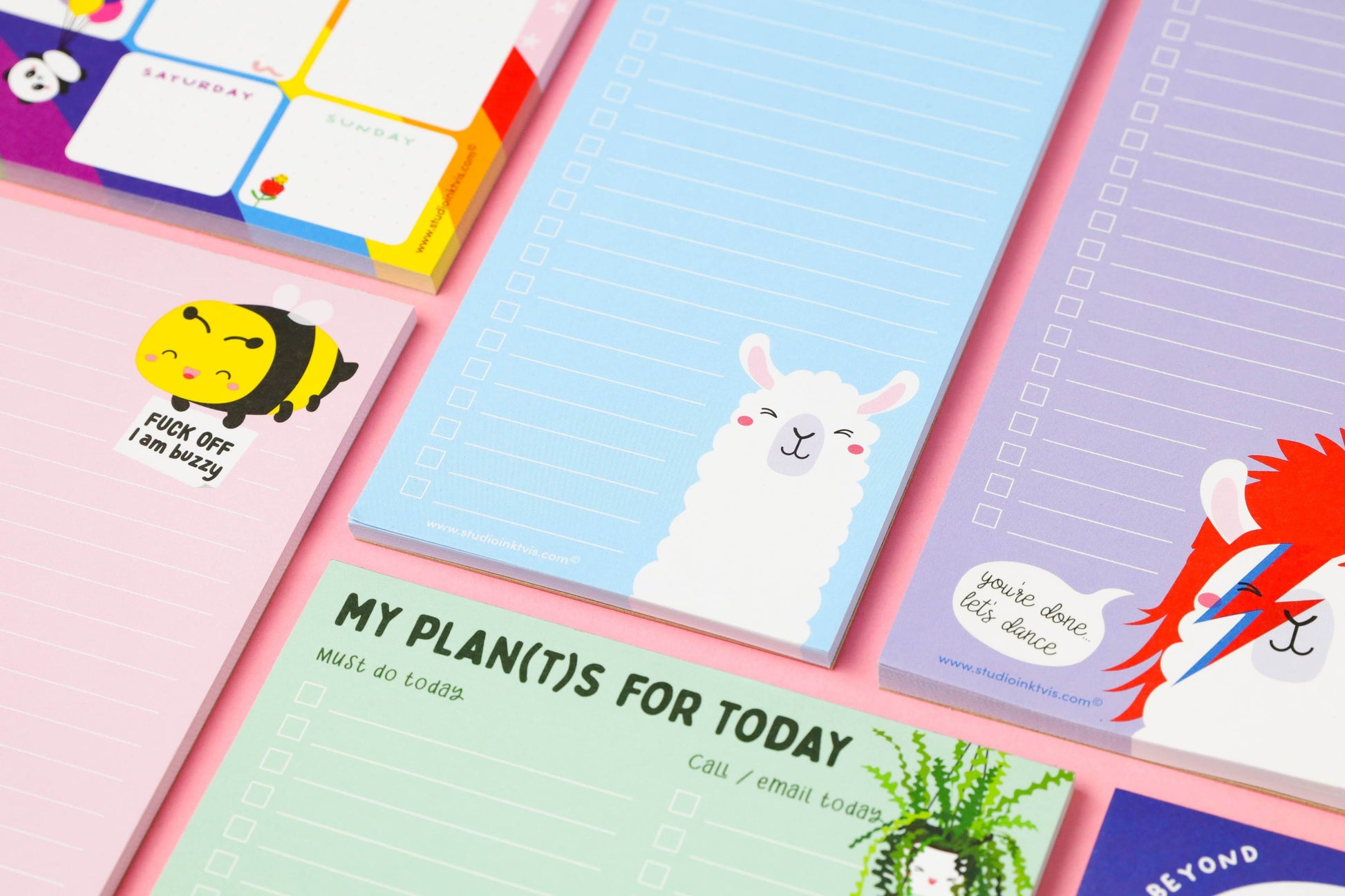 Studio Inktvis - Lama to do list notitieblok voor lama-liefhebbers - The Dreamer's Bookshop.