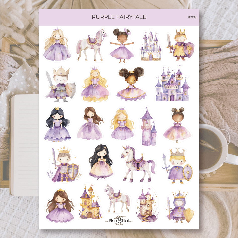 Plan & Plot Studio - Paars sprookje | Stickers - The Dreamer's Bookshop.