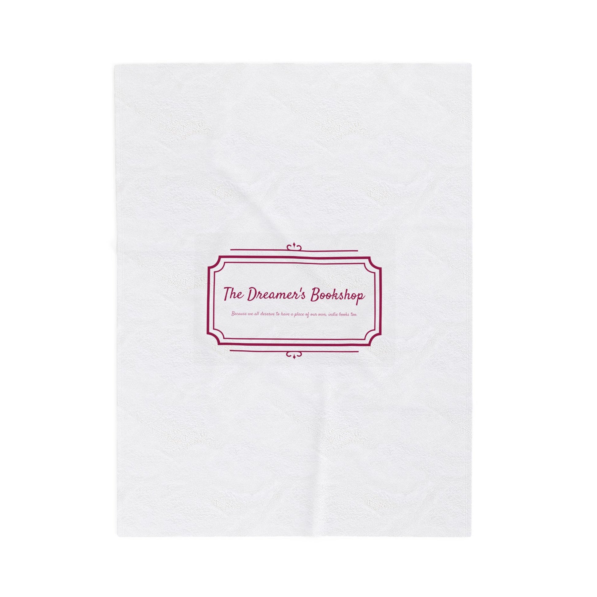 Cozy Velveteen Plush Blanket - "The Dreamer's Bookshop" Design - Perfect for Book Lovers and Cozy Nights - The Dreamer's Bookshop.