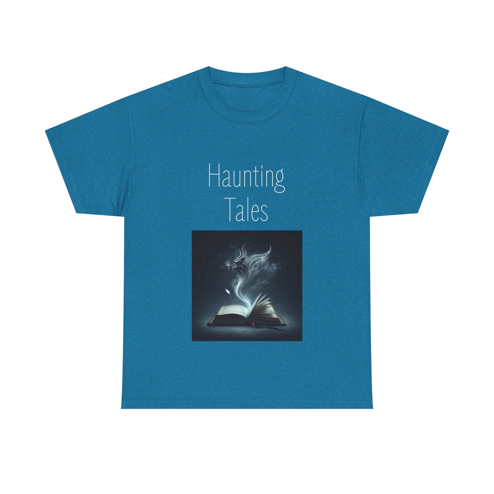 Book Lover's Unisex Heavy Cotton Tee - "Haunting Tales" - The Dreamer's Bookshop.