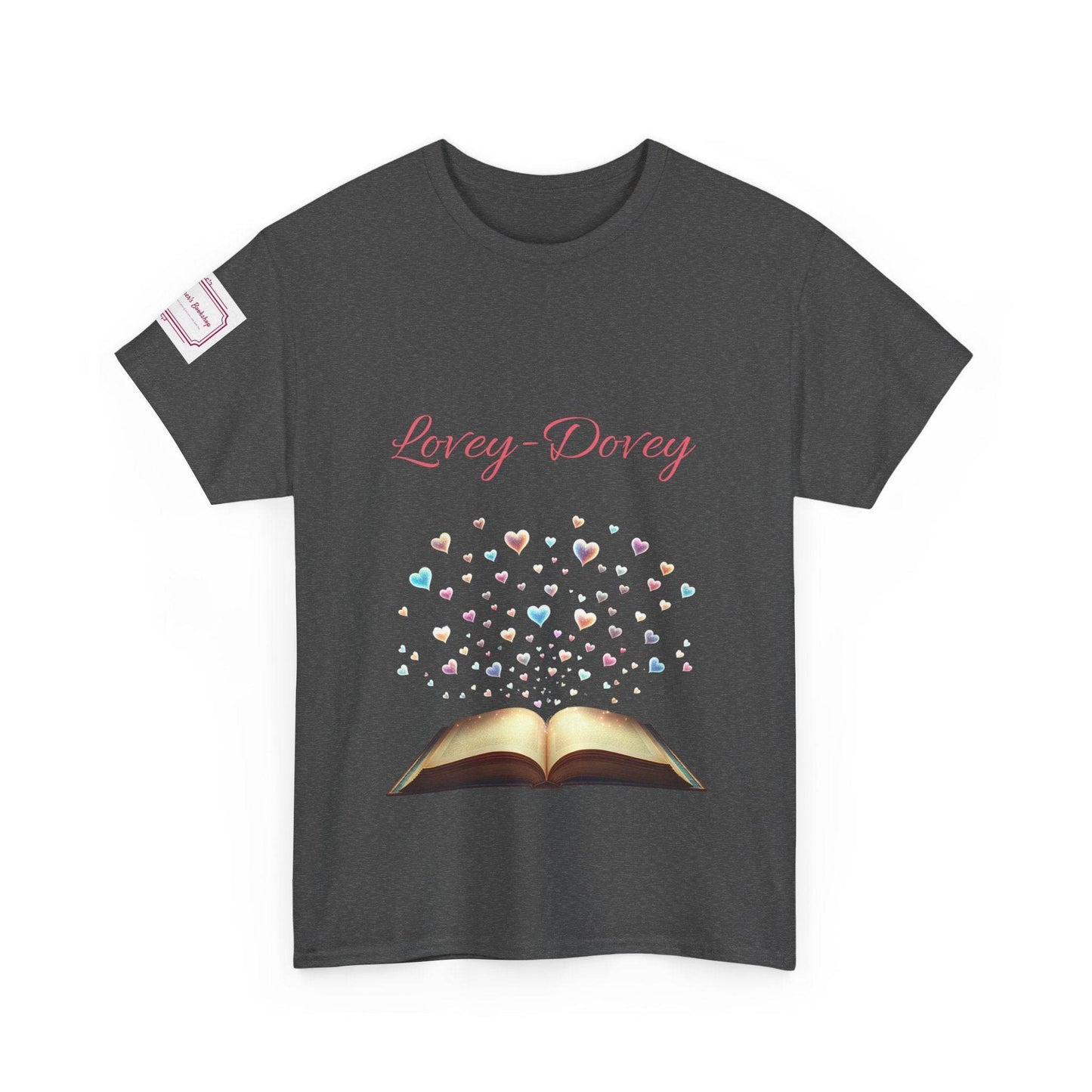 Lovey-Dovey - Unisex Heavy Cotton Tee - Sweet Romance - The Dreamer's Bookshop.