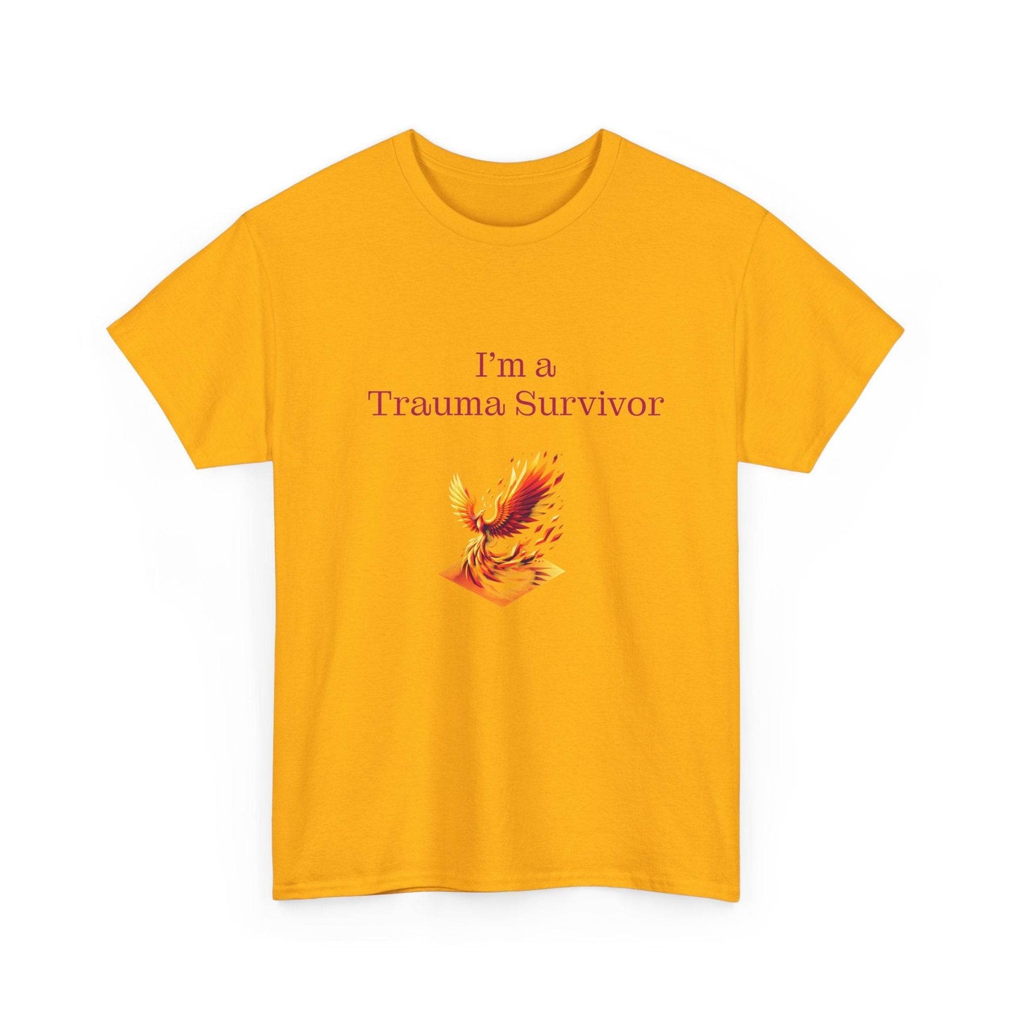 Trauma Survivor Unisex Heavy Cotton Tee - Empowering Apparel for Health Awareness - The Dreamer's Bookshop.