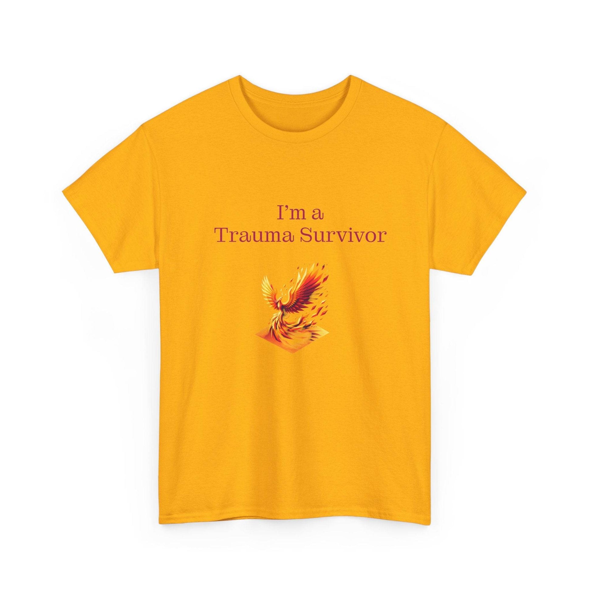 Trauma Survivor Unisex Heavy Cotton Tee - Empowering Apparel for Health Awareness - The Dreamer's Bookshop.