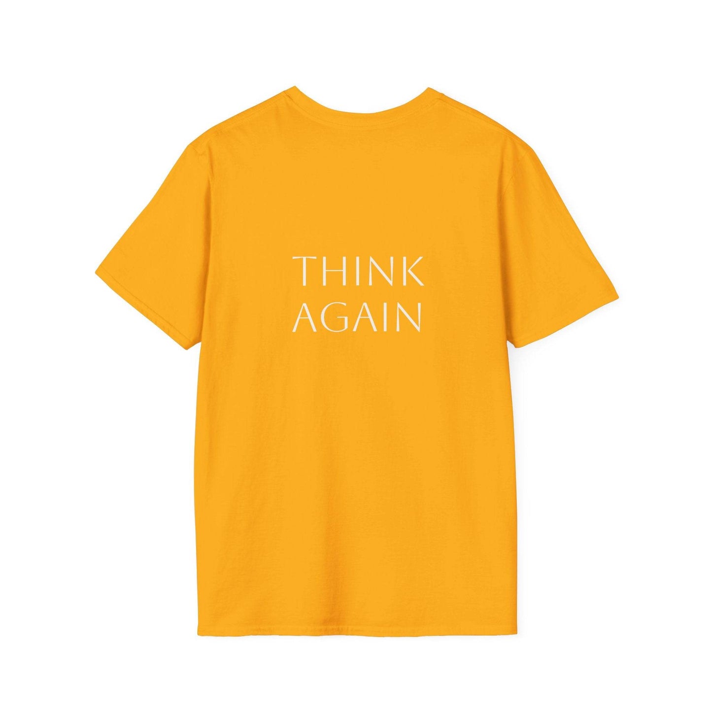 Unisex Softstyle T-Shirt - 'Think Again' - The Dreamer's Bookshop.