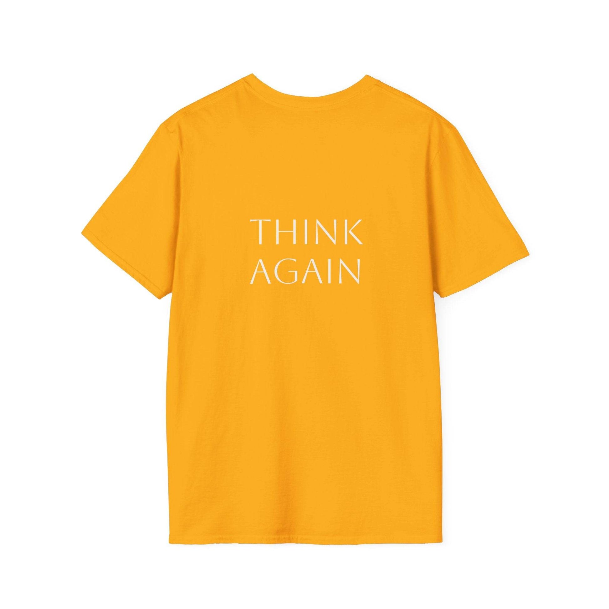 Unisex Softstyle T-Shirt - 'Think Again' - The Dreamer's Bookshop.