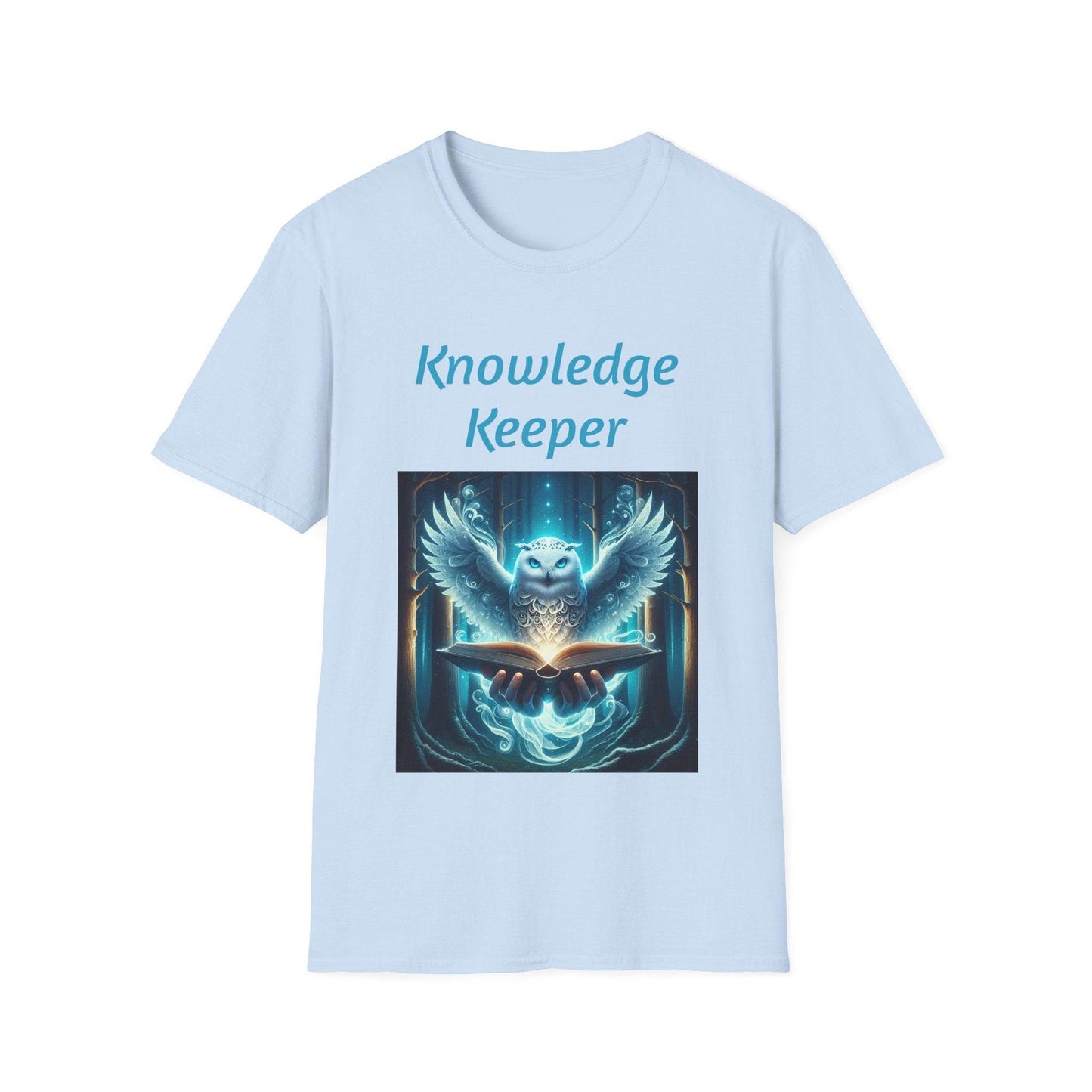 Knowledge Keeper Owl Unisex Softstyle T-Shirt - Inspirational Tee for Wisdom Seekers - Proud Reader - The Dreamer's Bookshop.