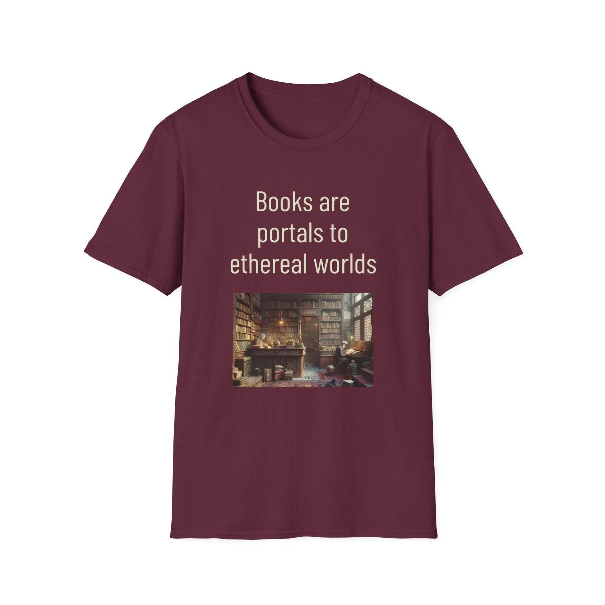 Unisex Softstyle T-Shirt - 'Portals' Inspirational - The Dreamer's Bookshop.