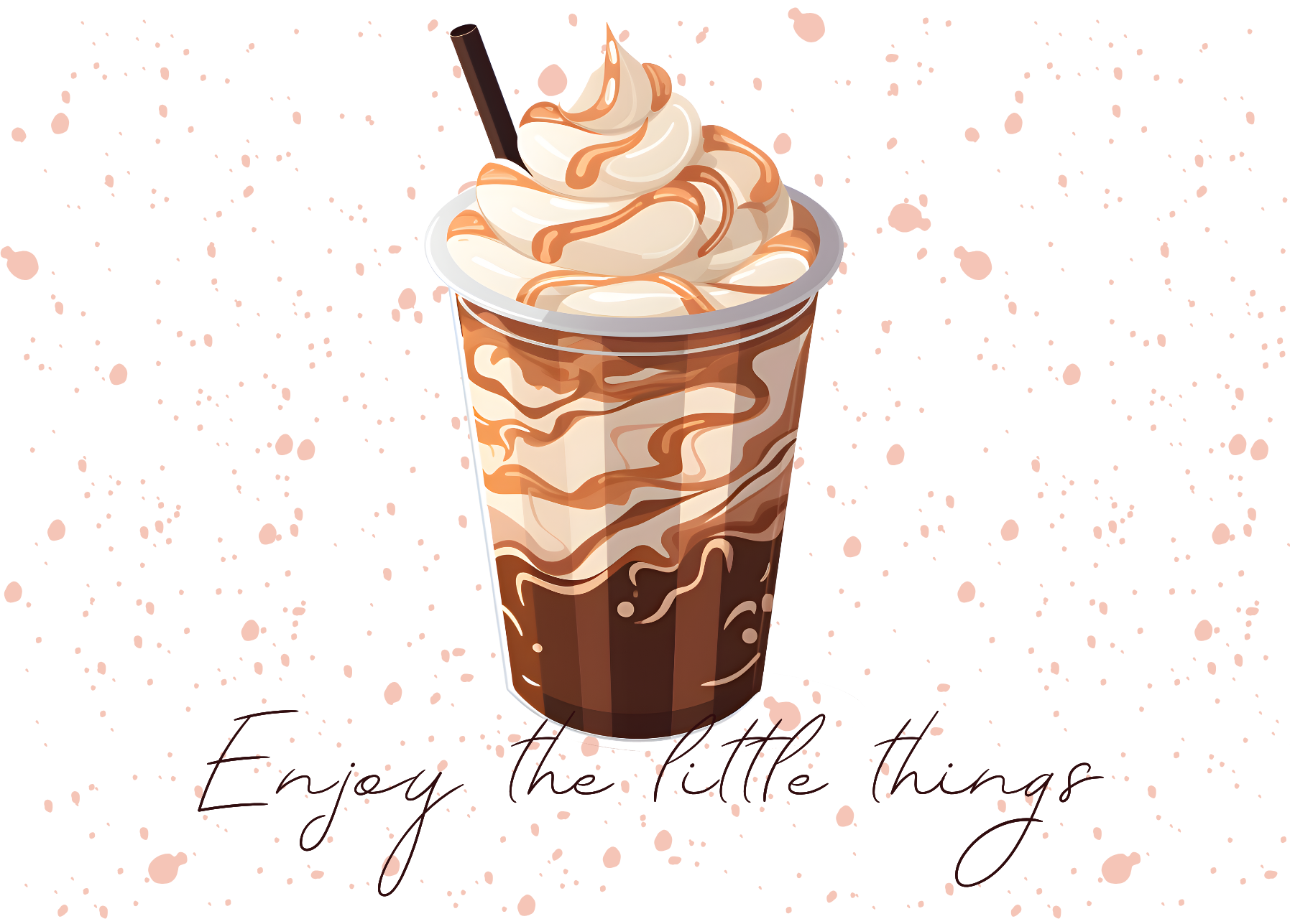 The Dreamer's Bookshop "Iced Coffee" Enjoy Little Things Card - The Dreamer's Bookshop.