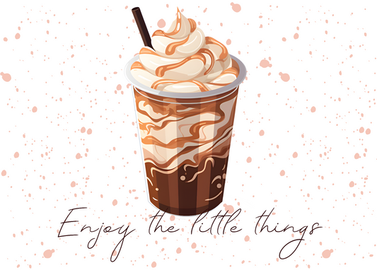 The Dreamer's Bookshop "Iced Coffee" Enjoy Little Things Card - The Dreamer's Bookshop.