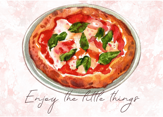 The Dreamer's Bookshop "Pizza" Enjoy Little Things Card - The Dreamer's Bookshop.