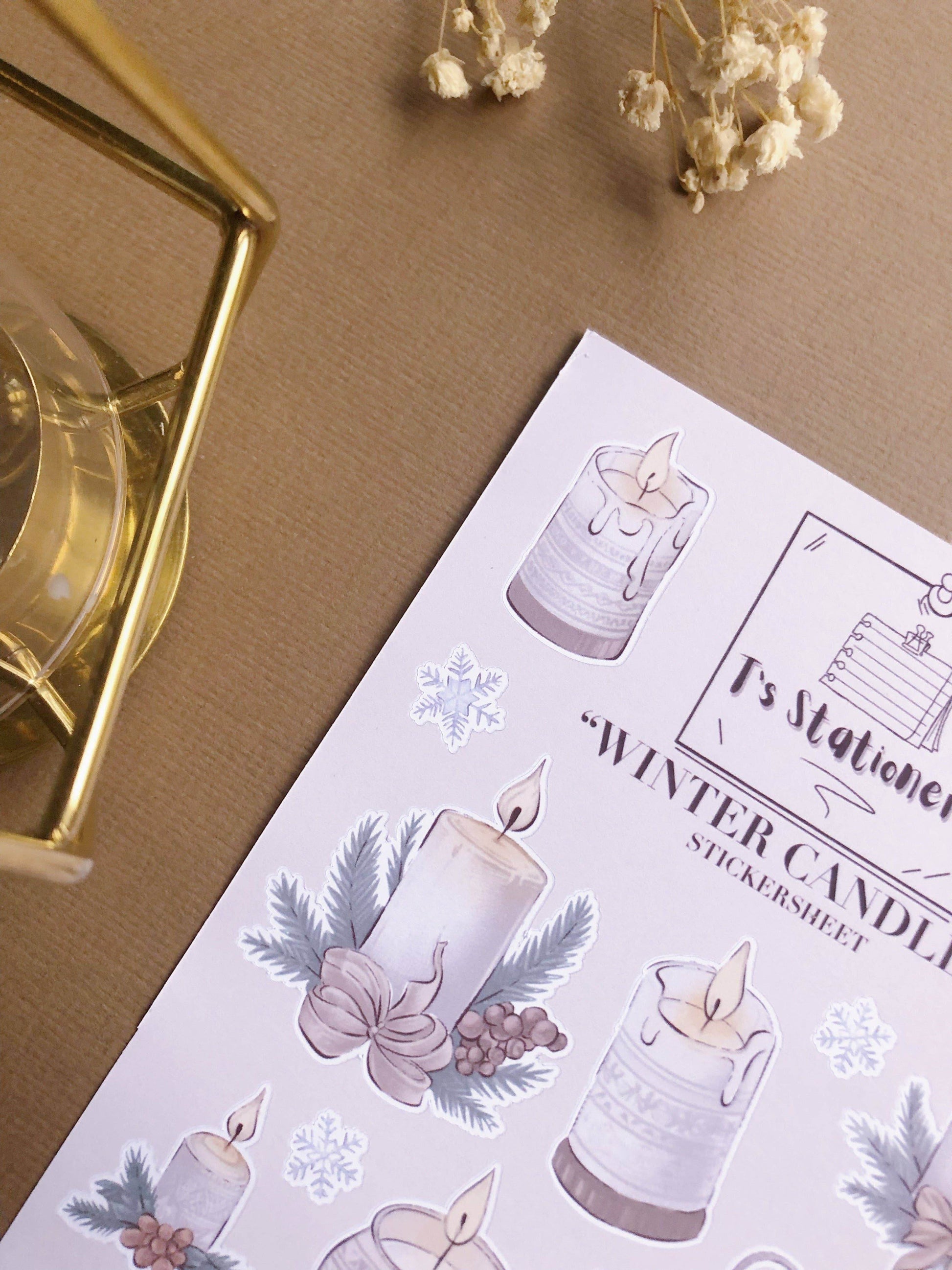T's Stationery - „Winterkaarsen” - The Dreamer's Bookshop.
