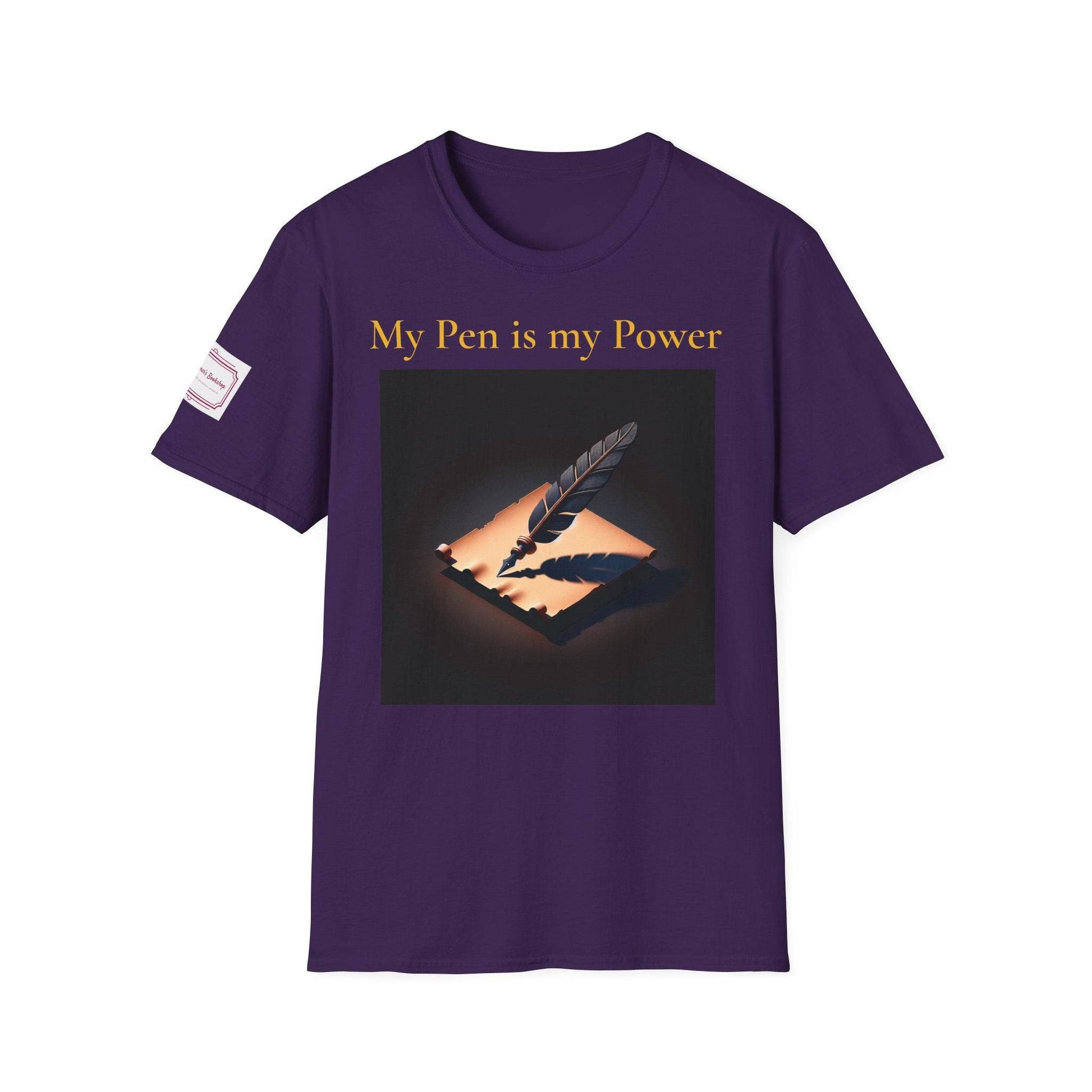 Inspirational Unisex Softstyle T-Shirt - 'My Pen' Motivational Design - The Dreamer's Bookshop.