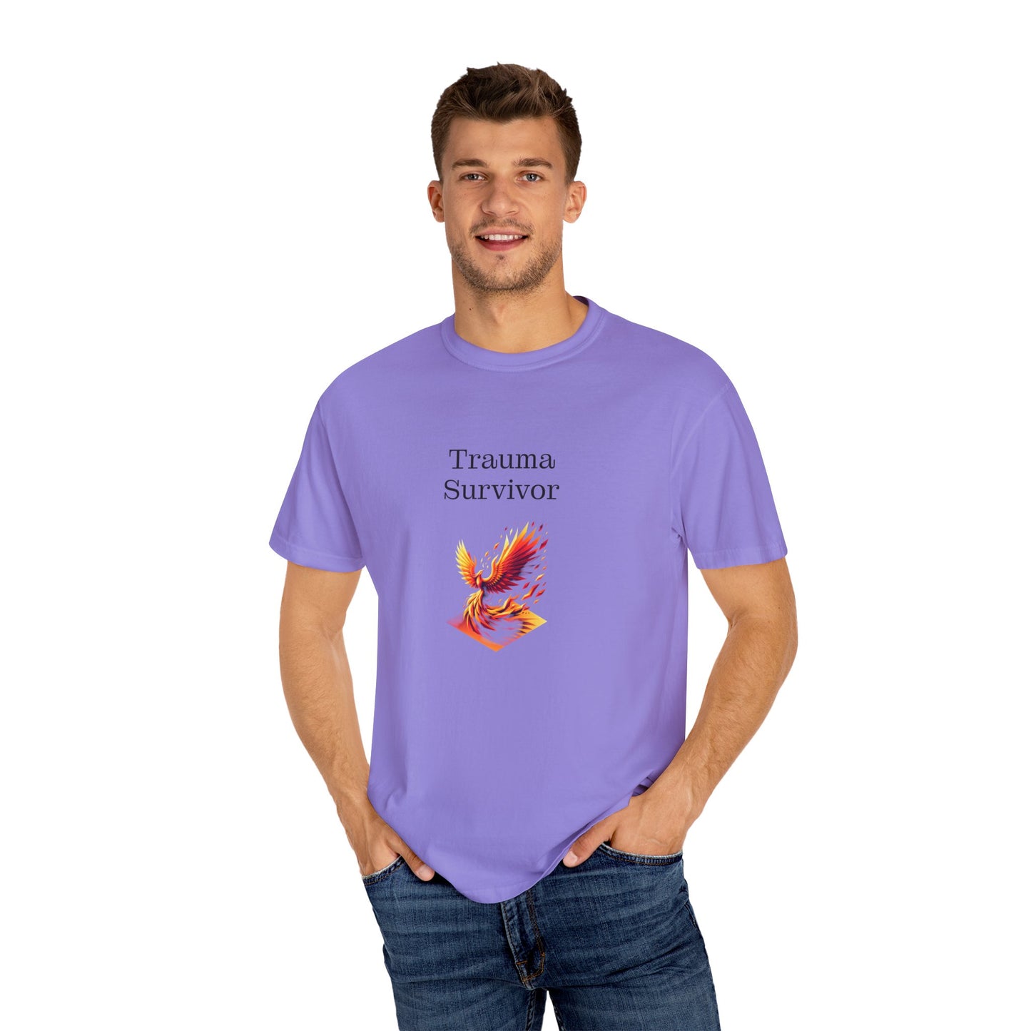 Trauma Survivor Unisex Garment-Dyed T-shirt - Inspirational Motivational Tee