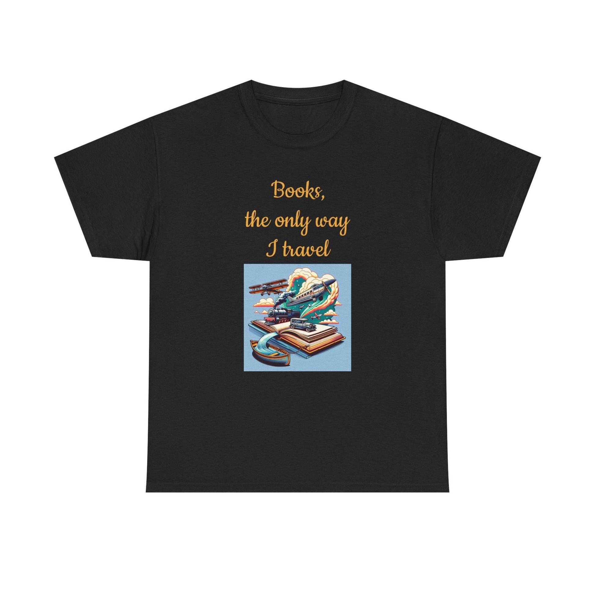 Travel - Unisex Heavy Cotton Tee for Book Lovers - The Dreamer's Bookshop.