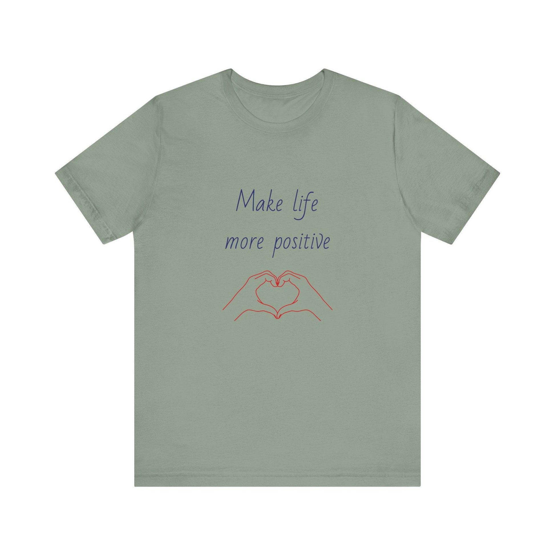 Positive Vibes Unisex Short Sleeve Tee - Make Life More Positive - The Dreamer's Bookshop.