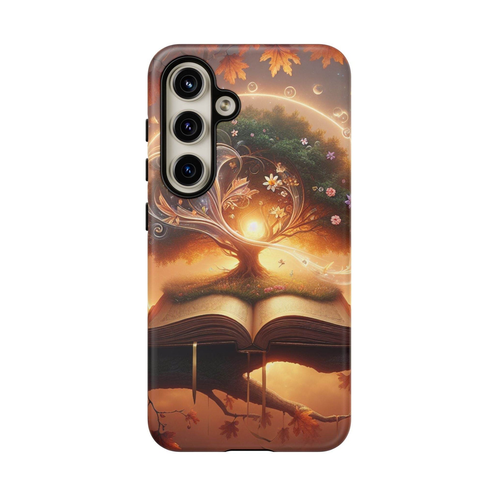 Nature-Inspired iPhone & Samsung Phone Case with Tree of Life Design - The Dreamer's Bookshop.