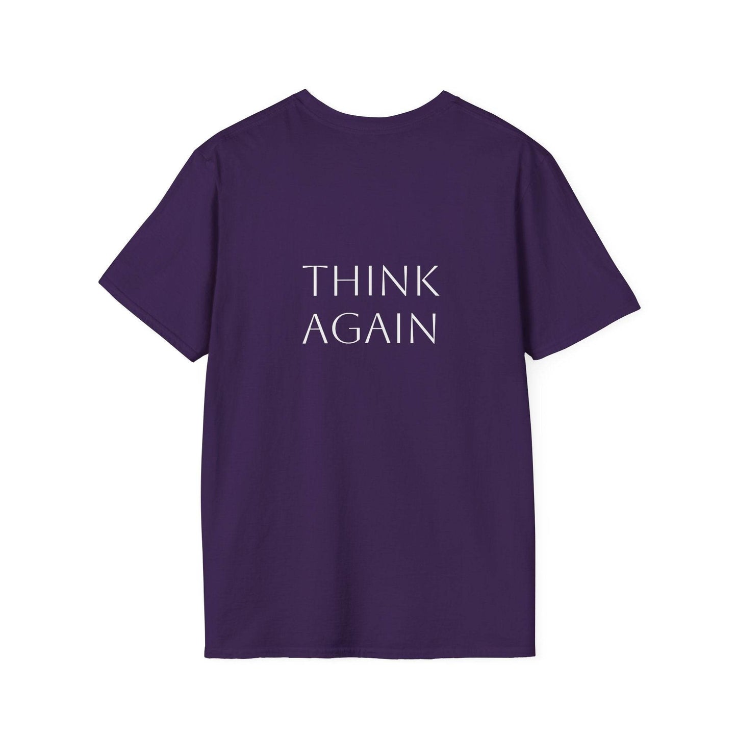 Unisex Softstyle T-Shirt - 'Think Again' - The Dreamer's Bookshop.