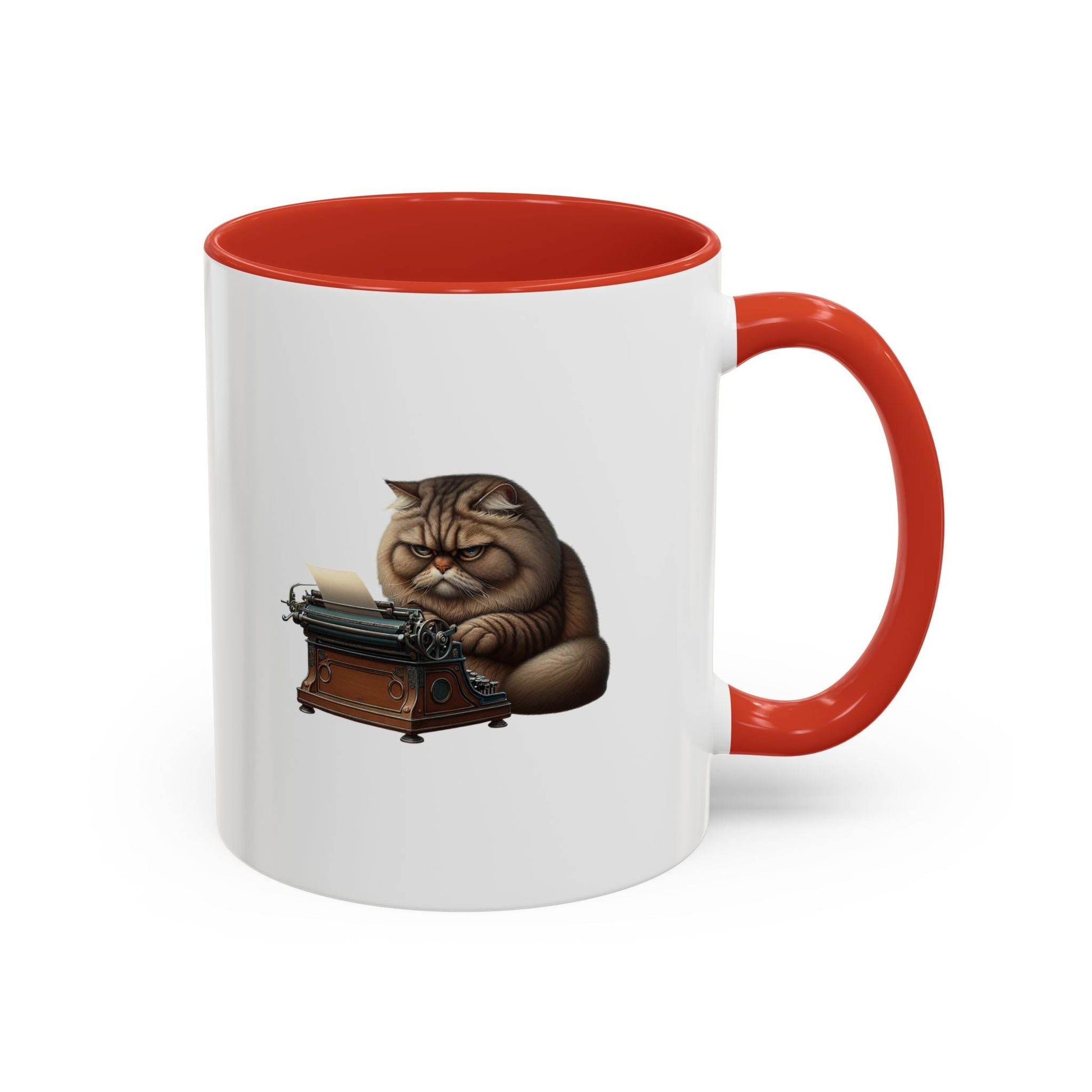 Grumpy Writer Cat Coffee Mug - Cute Gift for Book Lovers - The Dreamer's Bookshop.