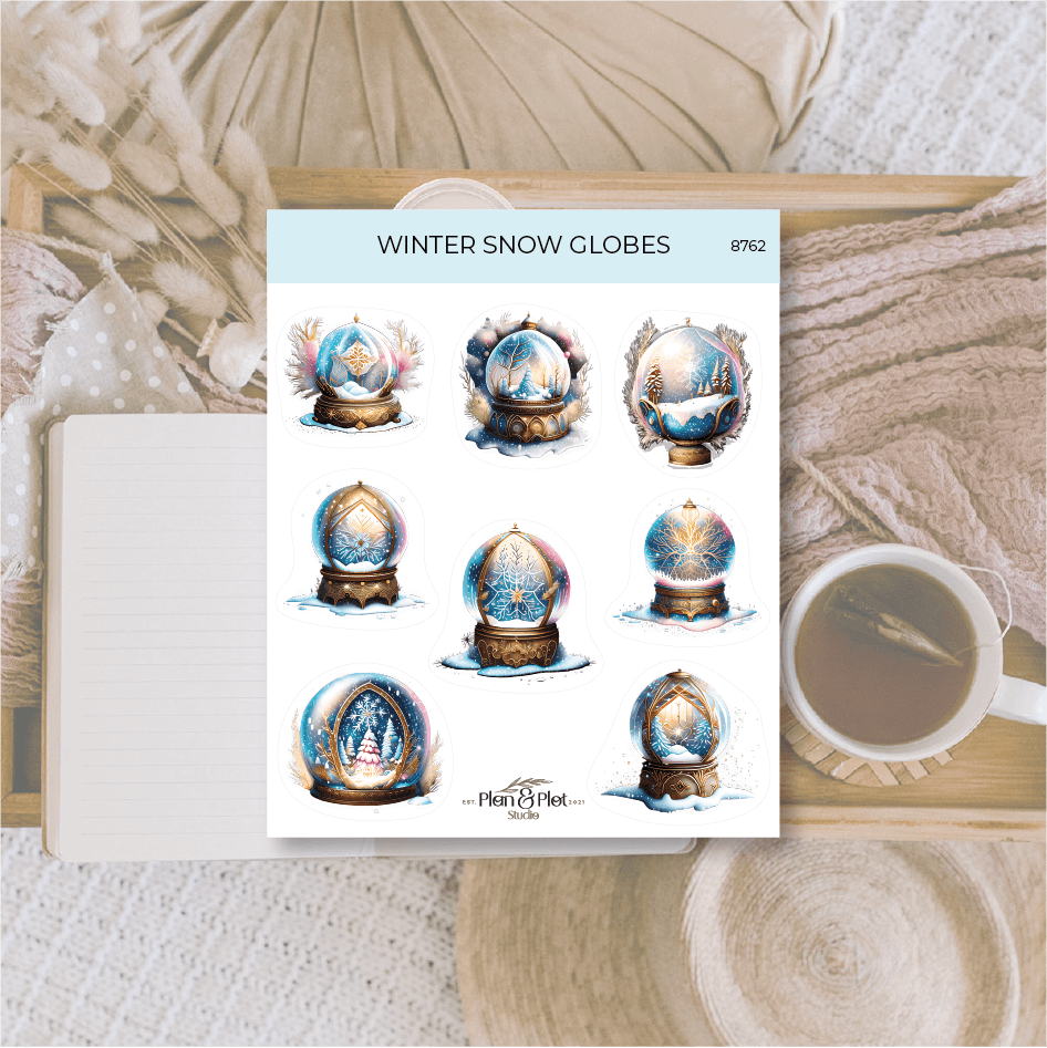 Plan & Plot Studio - Sneeuwbollen voor de winter | Stickers - The Dreamer's Bookshop.