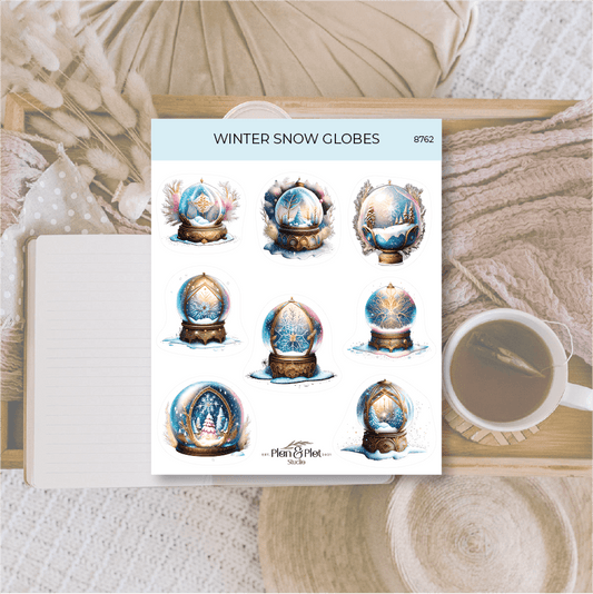 Plan & Plot Studio - Sneeuwbollen voor de winter | Stickers - The Dreamer's Bookshop.