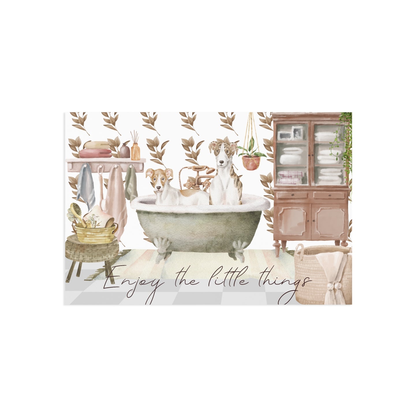 The Dreamer's Bookshop "Dog Bath" Enjoy the Little Things Card - The Dreamer's Bookshop.