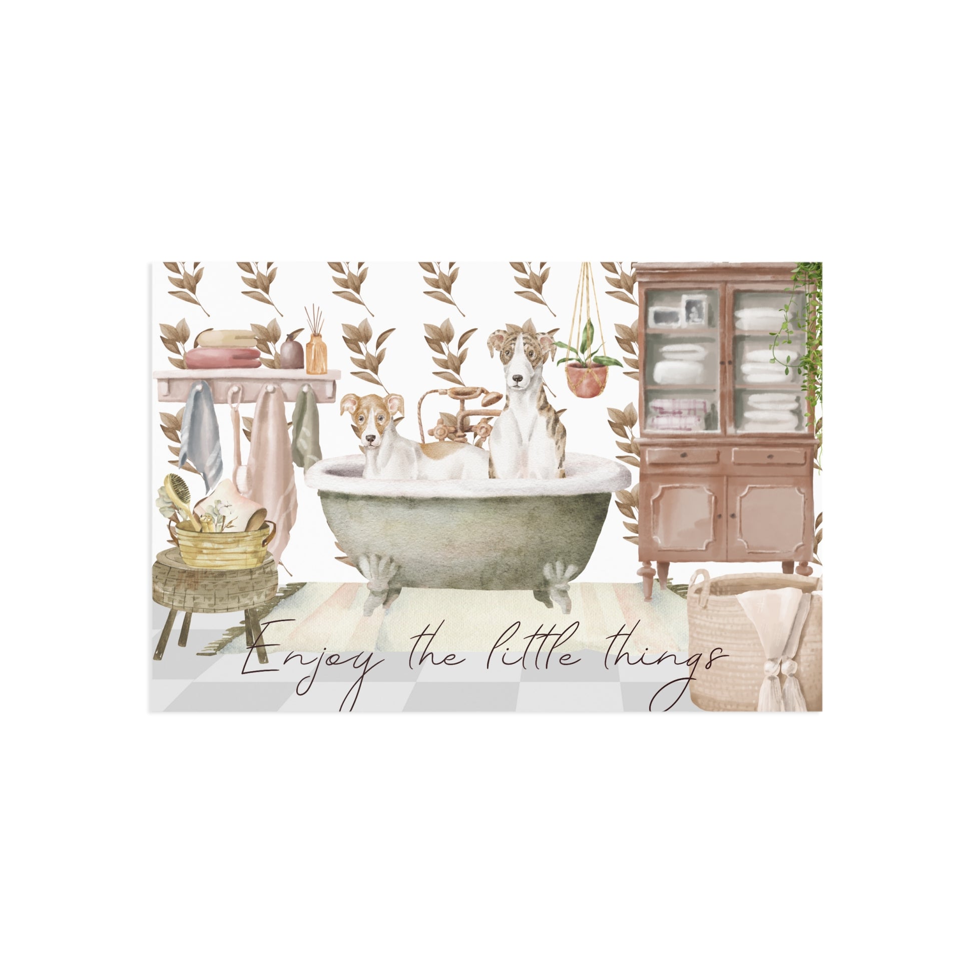 The Dreamer's Bookshop "Dog Bath" Enjoy the Little Things Card - The Dreamer's Bookshop.