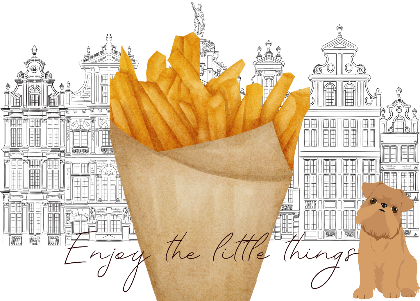 The Dreamer's Bookshop "Belgian Fries" Enjoy Little Things Card - The Dreamer's Bookshop.