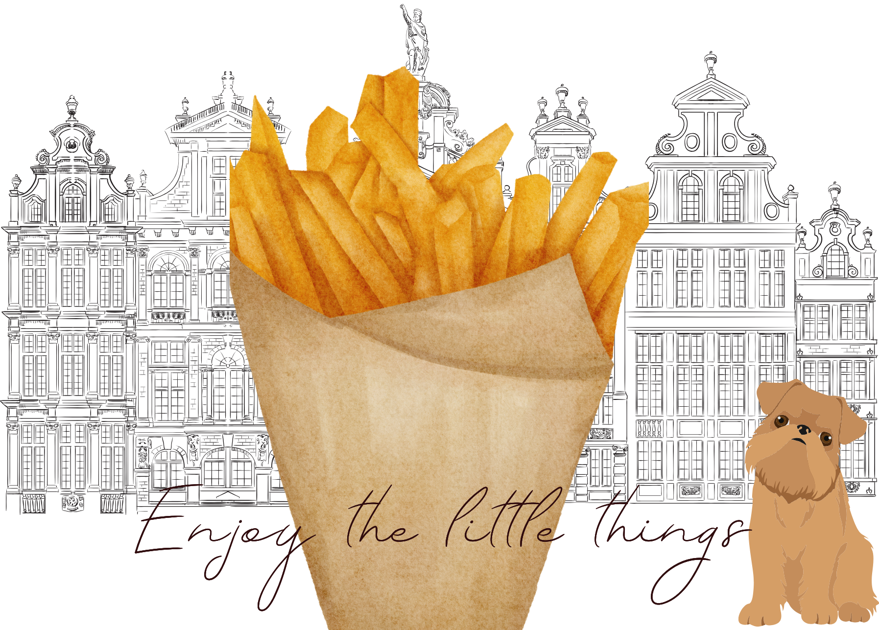 The Dreamer's Bookshop "Belgian Fries" Enjoy Little Things Card - The Dreamer's Bookshop.