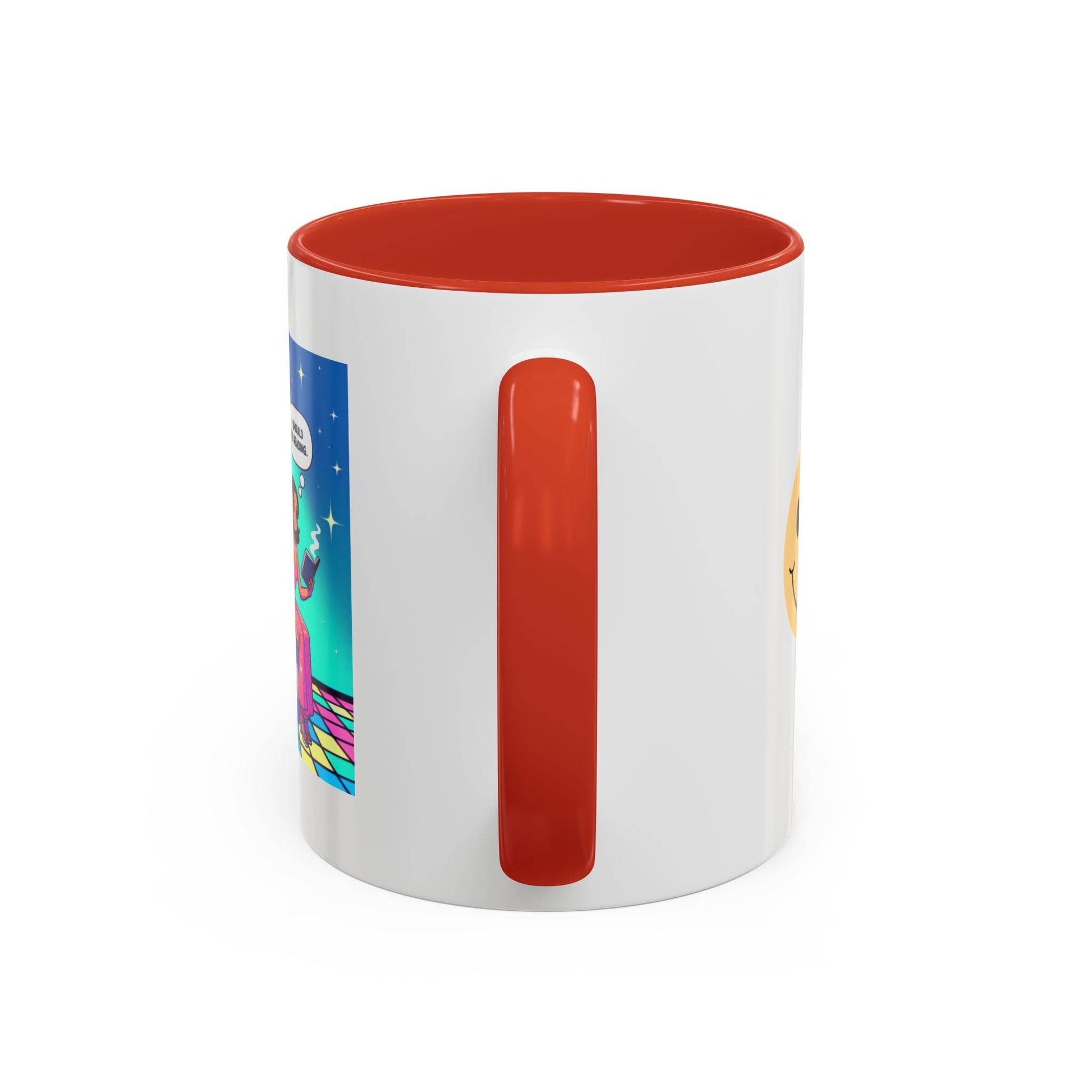 Retro Vibe Accent Coffee Mug - I should be reading - The Dreamer's Bookshop.