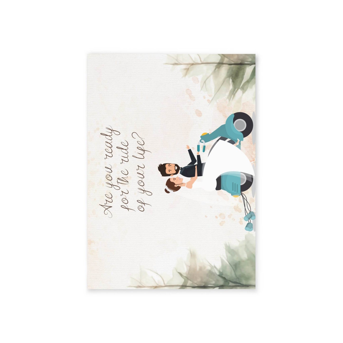 The Dreamer's Bookshop Cute "The Ride" Wedding Card - The Dreamer's Bookshop.